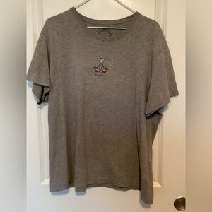 Life Is Good Womens “Yoga Breath” Gray T-shirt Size  XL - IEC